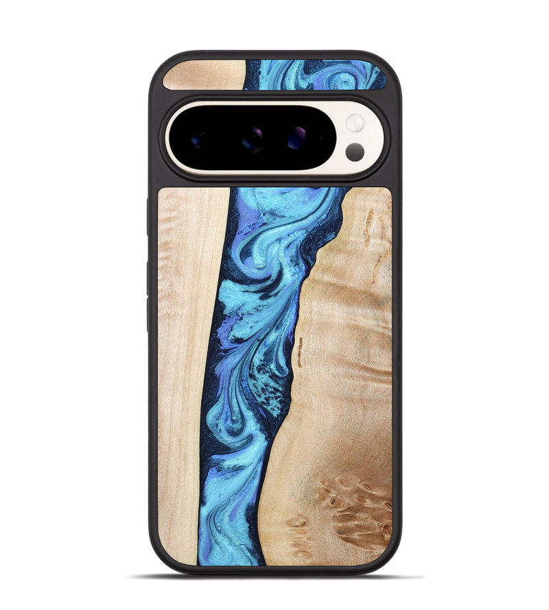 Pixel 9 Pro Wood Phone Case - Kristie (Blue, 801376)