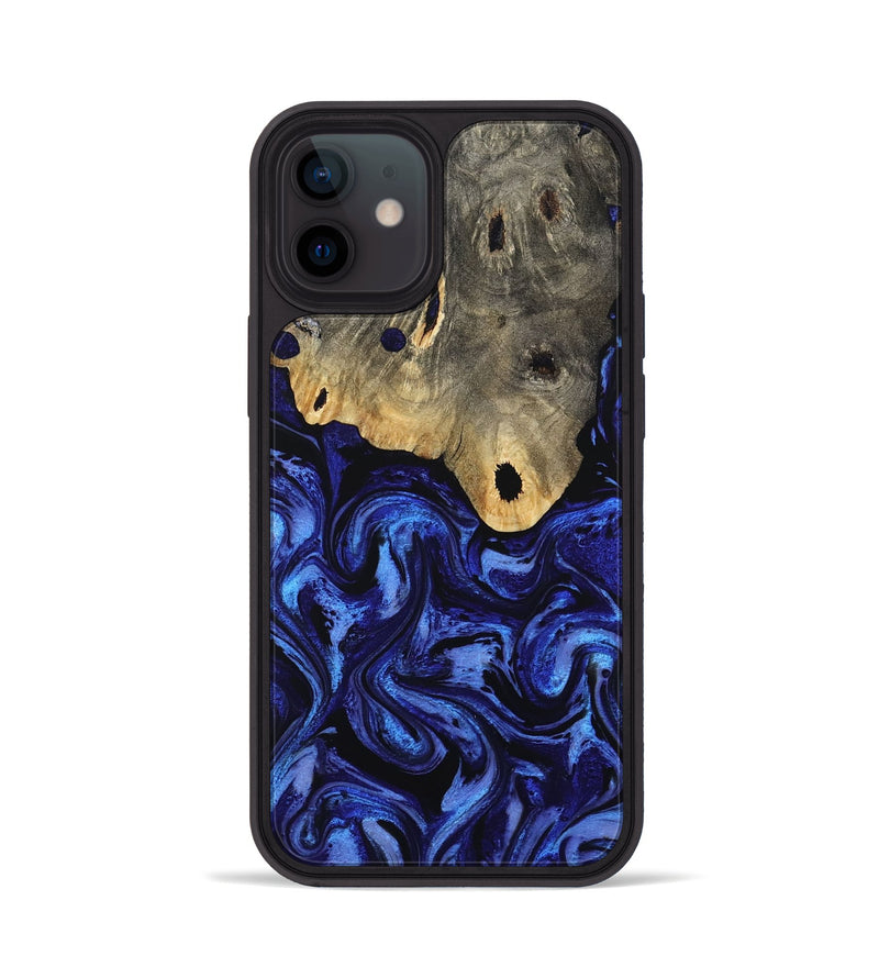 iPhone 12 Wood Phone Case - Harley (Blue, 801377)