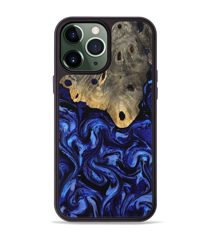 iPhone 13 Pro Max Wood Phone Case - Harley (Blue, 801377)