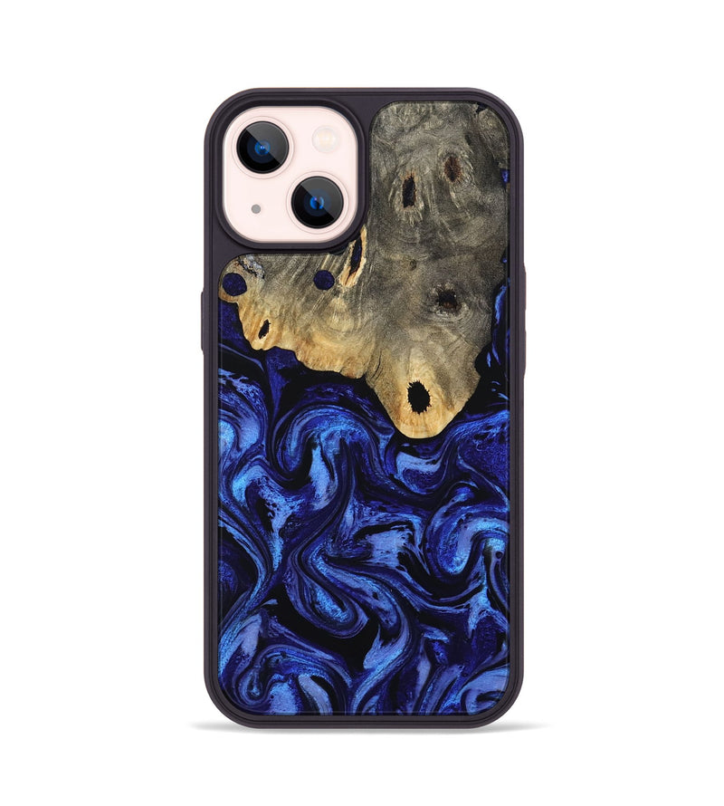 iPhone 14 Wood Phone Case - Harley (Blue, 801377)