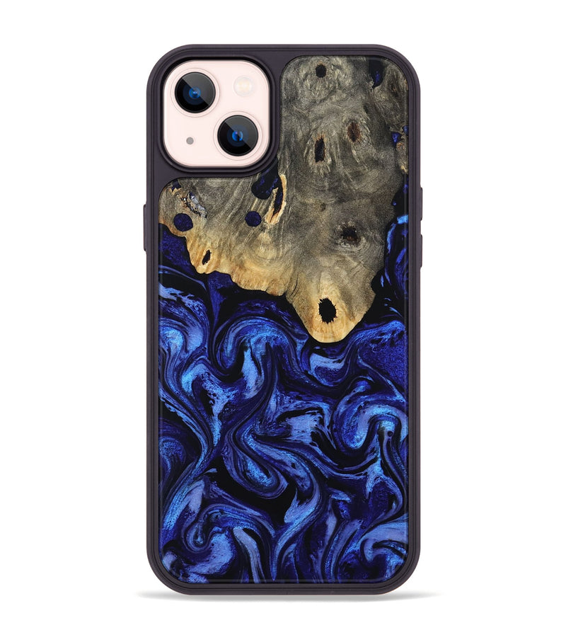 iPhone 14 Plus Wood Phone Case - Harley (Blue, 801377)