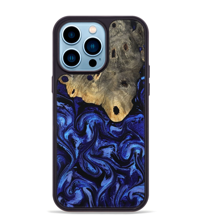 iPhone 14 Pro Max Wood Phone Case - Harley (Blue, 801377)