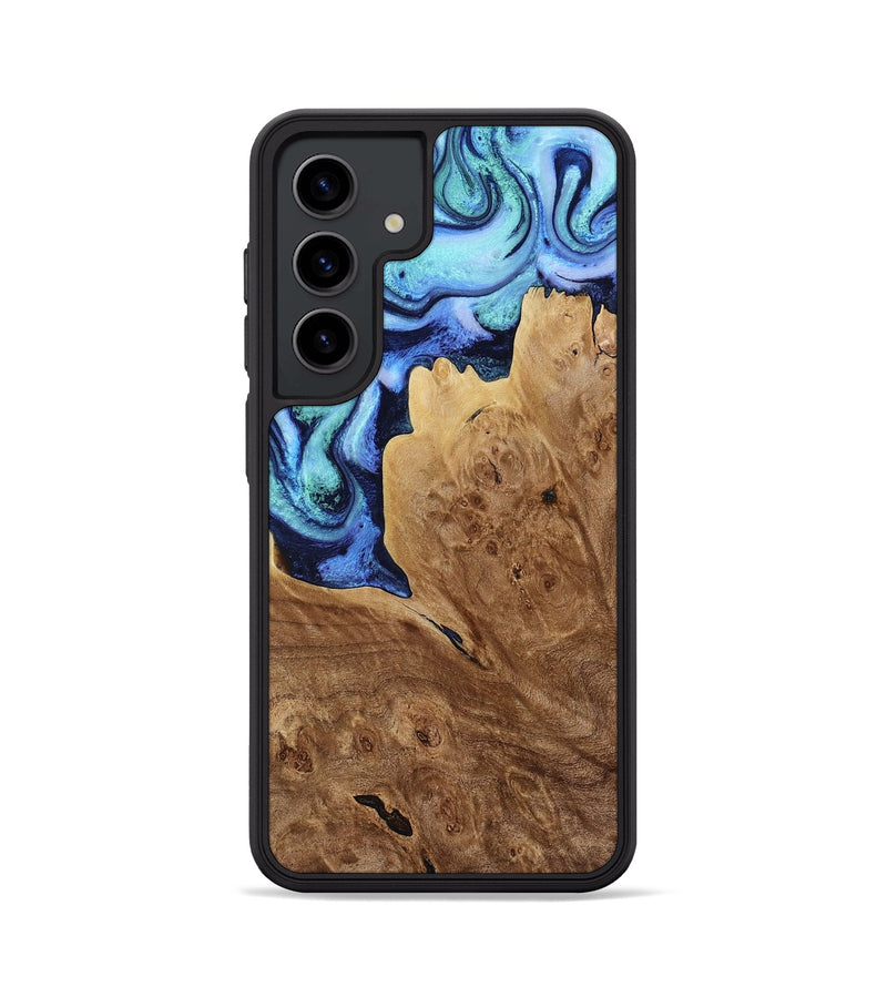 Galaxy S24 Wood Phone Case - Matie (Blue, 801378)