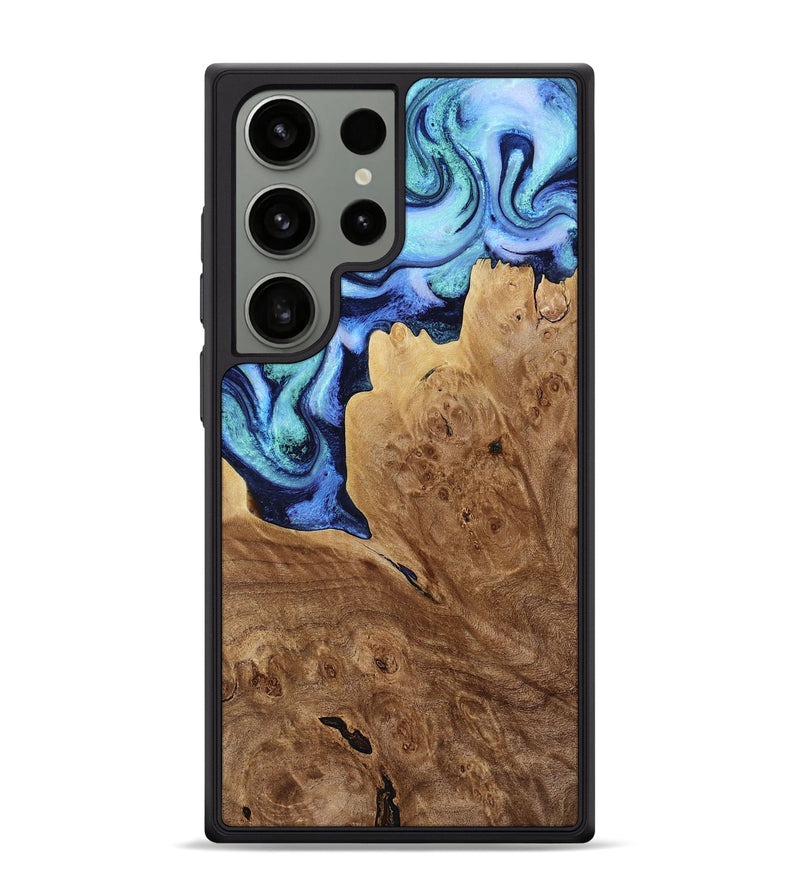 Galaxy S24 Ultra Wood Phone Case - Matie (Blue, 801378)