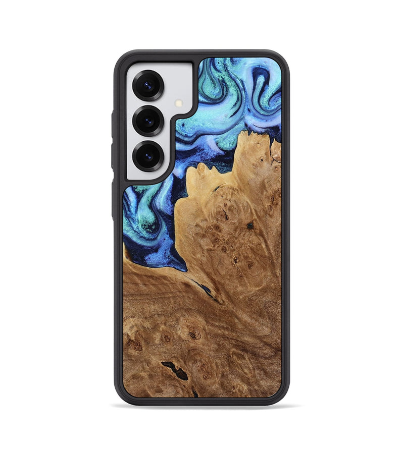 Galaxy S25 Wood Phone Case - Matie (Blue, 801378)