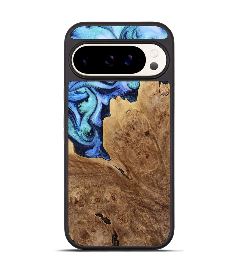 Pixel 9 Wood Phone Case - Matie (Blue, 801378)