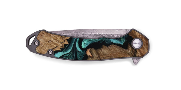 EDC Wood Pocket Knife - Carrie (Green, 801379)