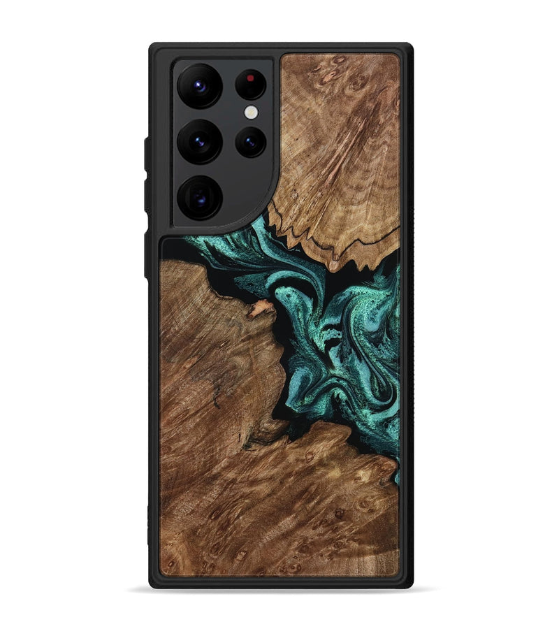 Galaxy S22 Ultra Wood Phone Case - Carrie (Green, 801379)