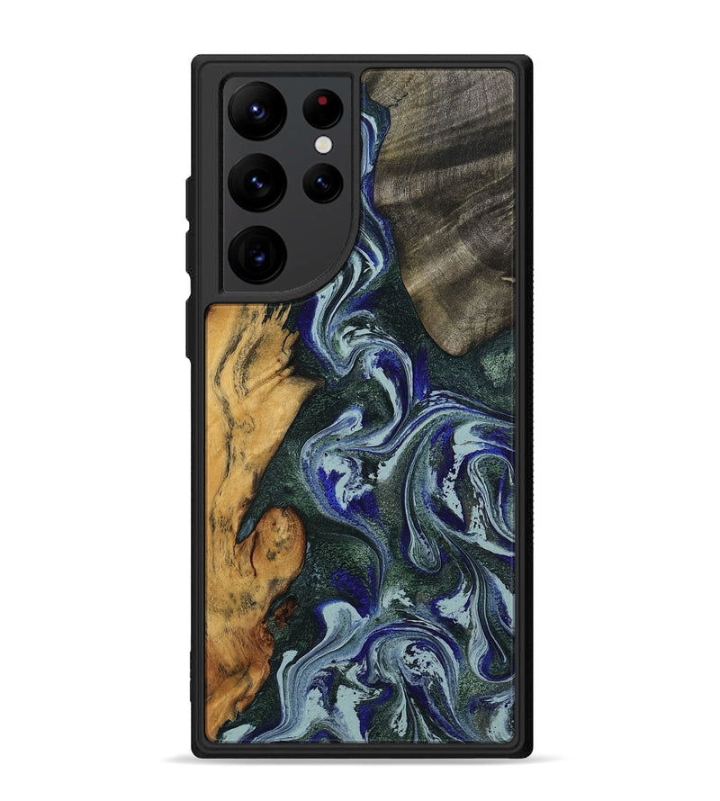 Galaxy S22 Ultra Wood Phone Case - Kaylie (Green, 801380)