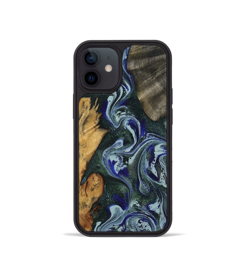 iPhone 12 mini Wood Phone Case - Kaylie (Green, 801380)