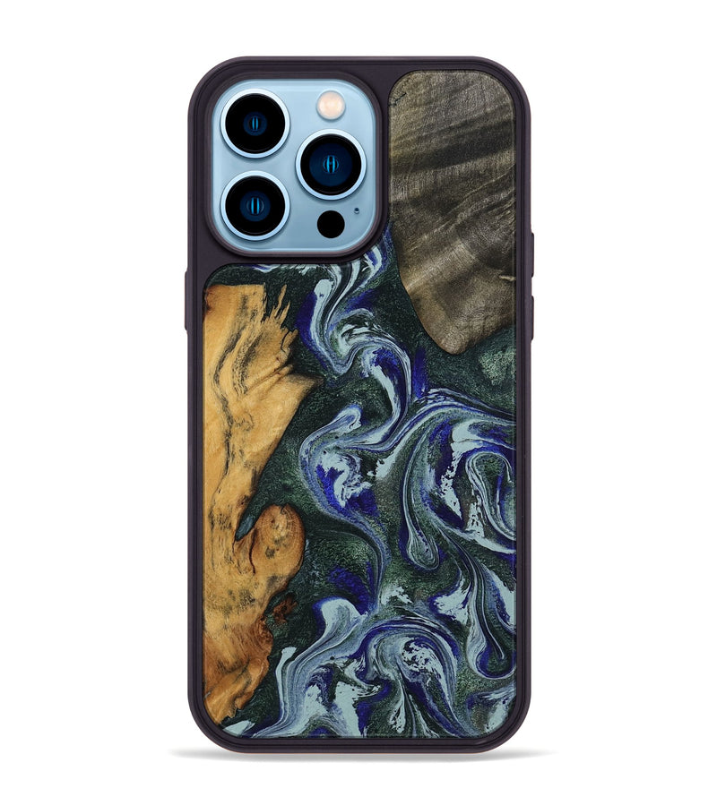 iPhone 14 Pro Max Wood Phone Case - Kaylie (Green, 801380)