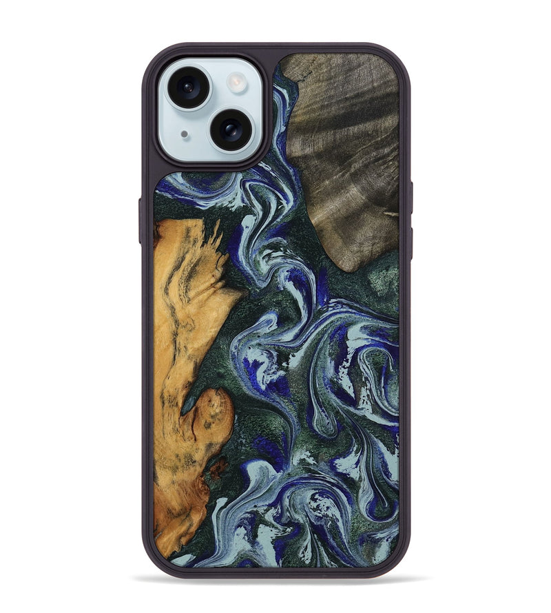 iPhone 15 Plus Wood Phone Case - Kaylie (Green, 801380)