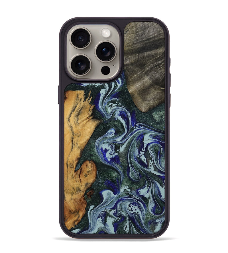 iPhone 15 Pro Max Wood Phone Case - Kaylie (Green, 801380)