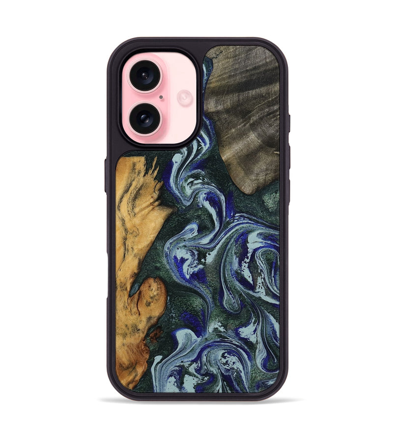 iPhone 16 Wood Phone Case - Kaylie (Green, 801380)
