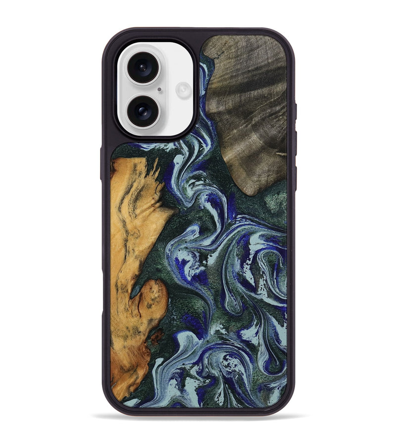 iPhone 16 Plus Wood Phone Case - Kaylie (Green, 801380)
