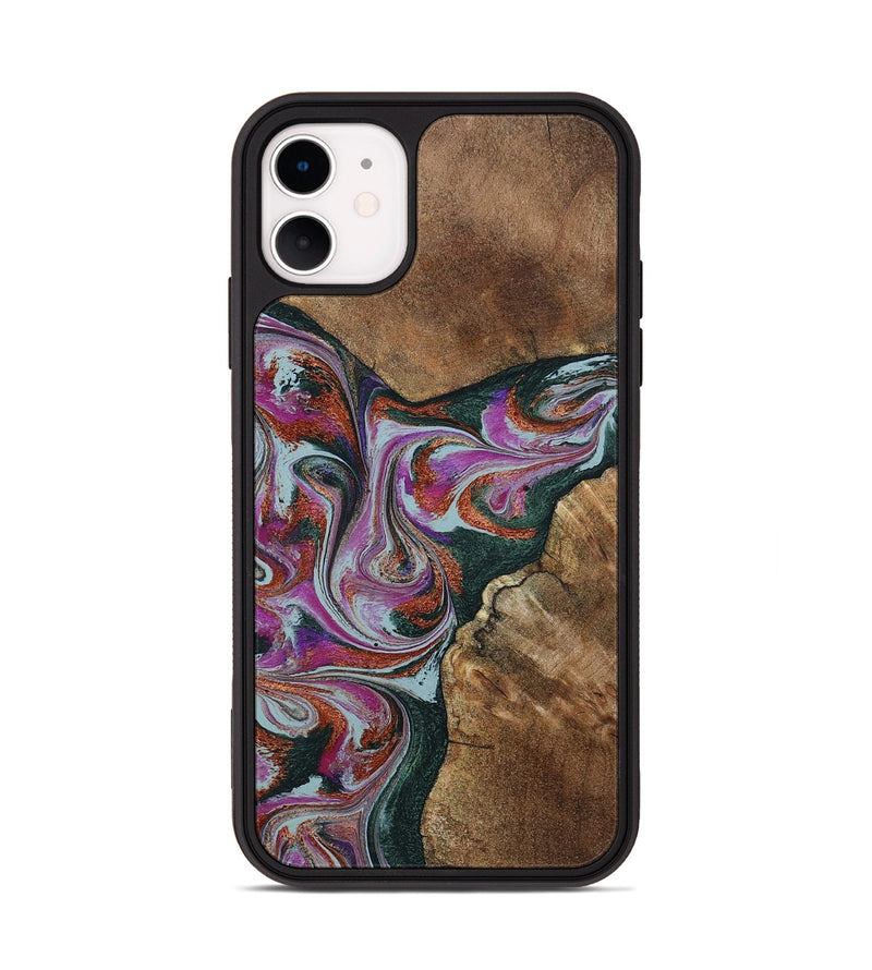 iPhone 11 Wood Phone Case - Sherrie (Green, 801381)