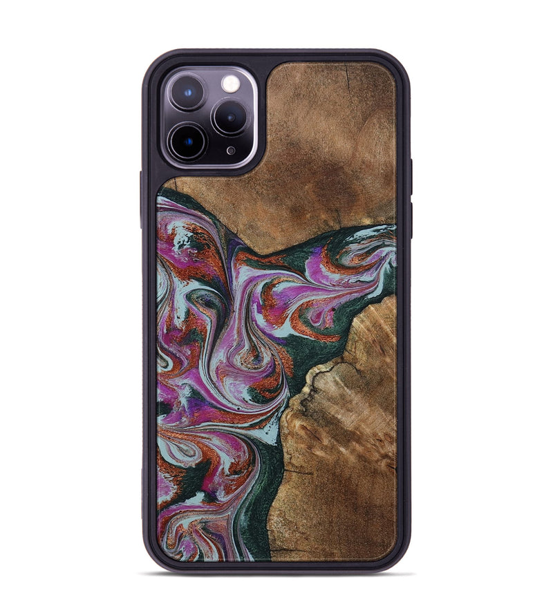 iPhone 11 Pro Max Wood Phone Case - Sherrie (Green, 801381)