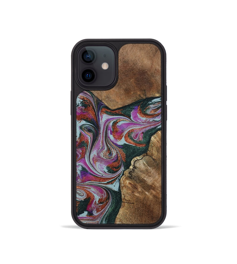 iPhone 12 mini Wood Phone Case - Sherrie (Green, 801381)