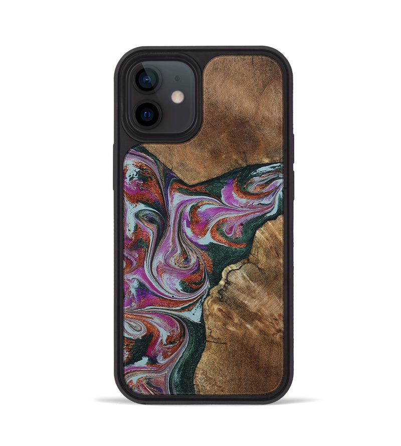 iPhone 12 Wood Phone Case - Sherrie (Green, 801381)