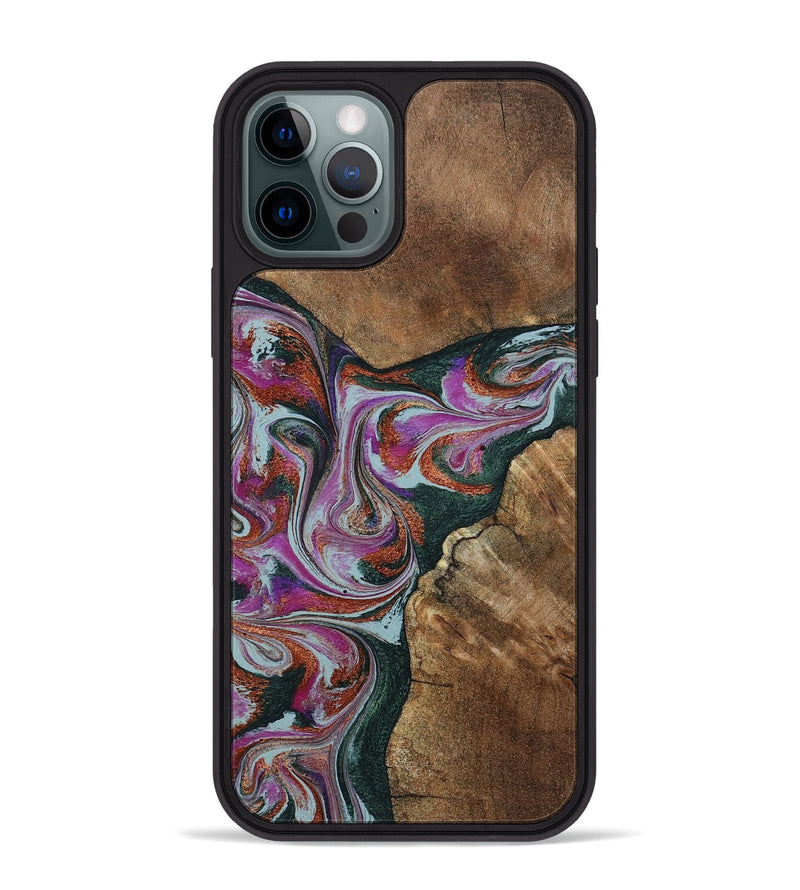 iPhone 12 Pro Max Wood Phone Case - Sherrie (Green, 801381)