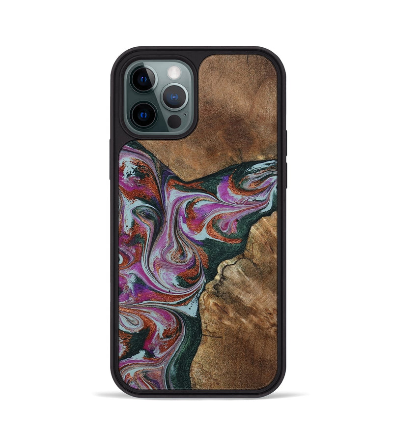 iPhone 12 Pro Wood Phone Case - Sherrie (Green, 801381)