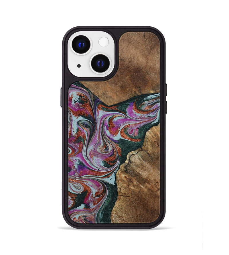 iPhone 13 Wood Phone Case - Sherrie (Green, 801381)