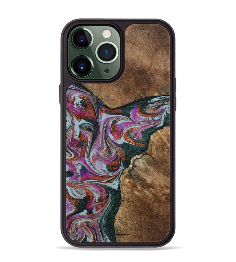 iPhone 13 Pro Max Wood Phone Case - Sherrie (Green, 801381)