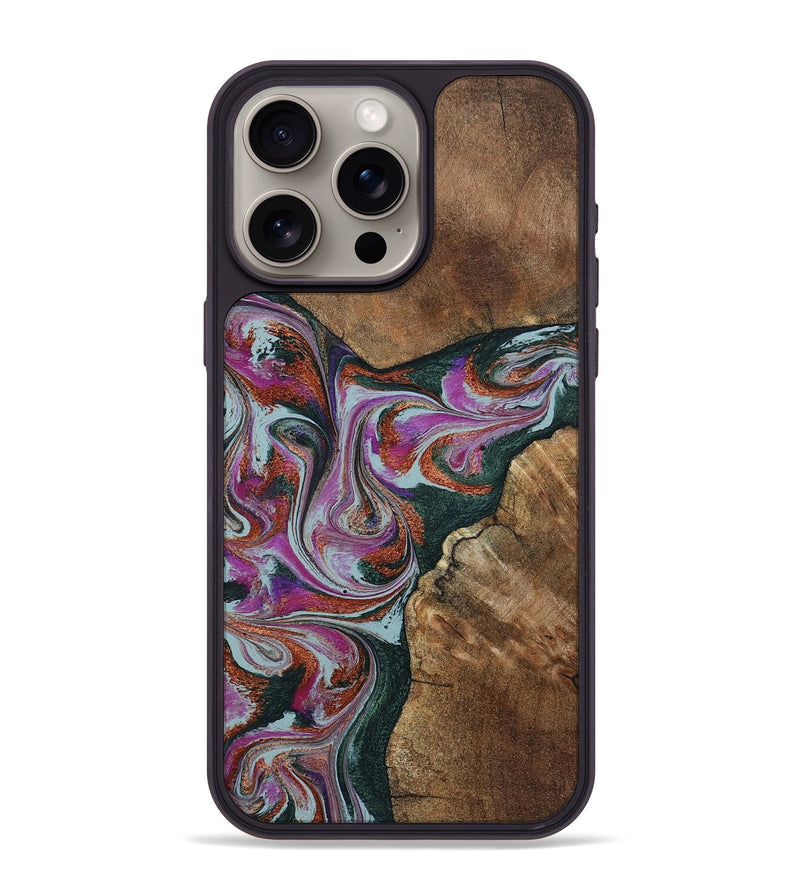 iPhone 15 Pro Max Wood Phone Case - Sherrie (Green, 801381)