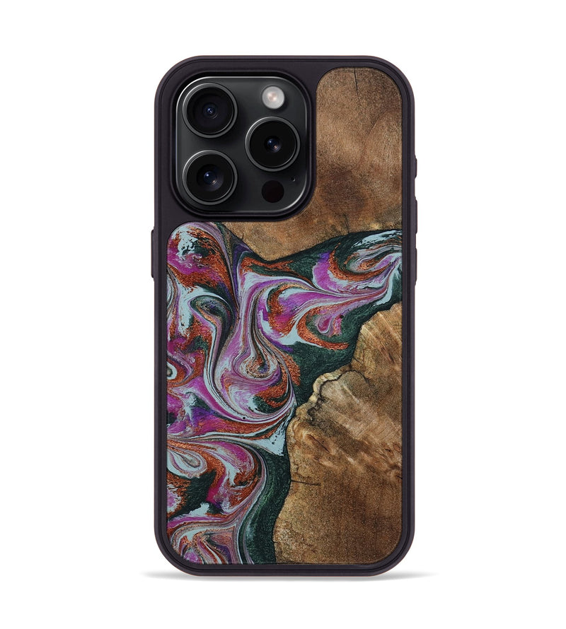 iPhone 15 Pro Wood Phone Case - Sherrie (Green, 801381)