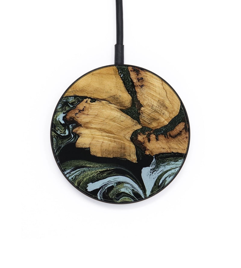 Circle Wood Wireless Charger - Ava (Green, 801384)