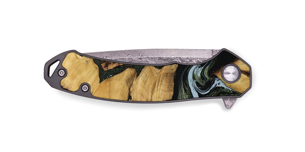 EDC Wood Pocket Knife - Ava (Green, 801384)