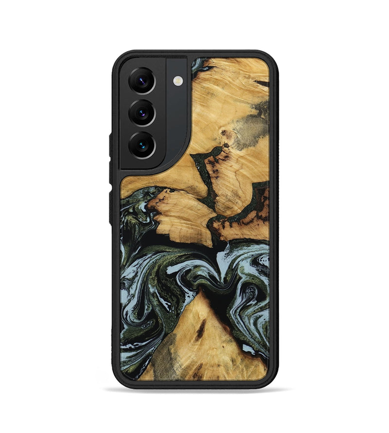 Galaxy S22 Wood Phone Case - Ava (Green, 801384)