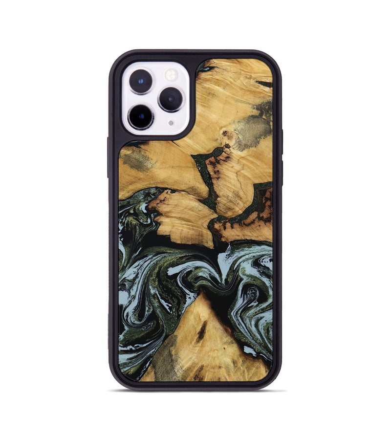 iPhone 11 Pro Wood Phone Case - Ava (Green, 801384)