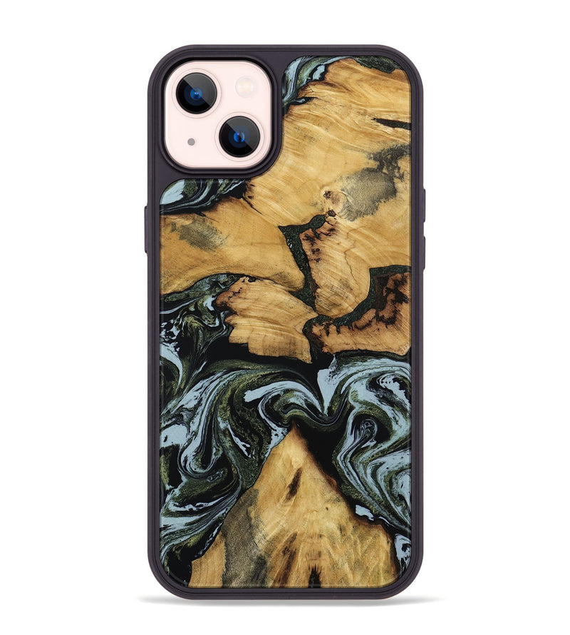 iPhone 14 Plus Wood Phone Case - Ava (Green, 801384)