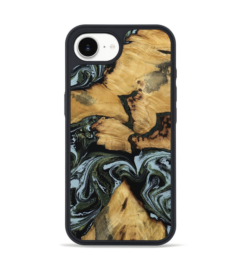 iPhone 16e Wood Phone Case - Ava (Green, 801384)