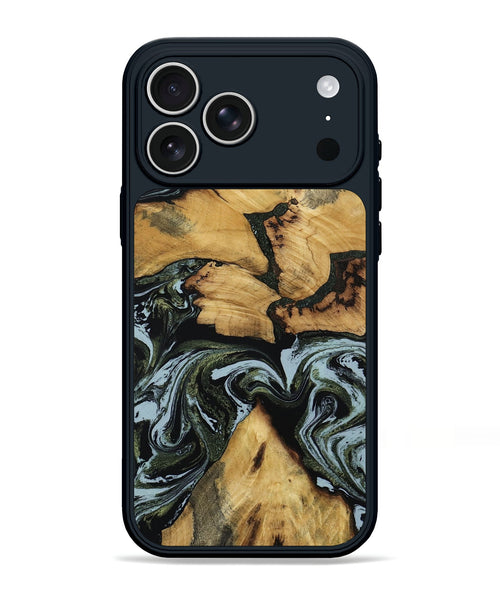 iPhone 17 Pro Max Wood Phone Case - Ava (Green, 801384)