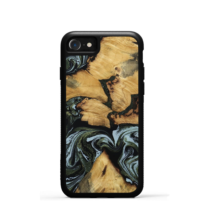 iPhone SE Wood Phone Case - Ava (Green, 801384)