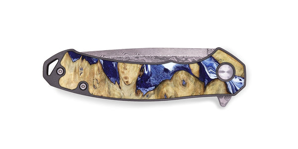 EDC Wood Pocket Knife - Evelynn (Blue, 801385)