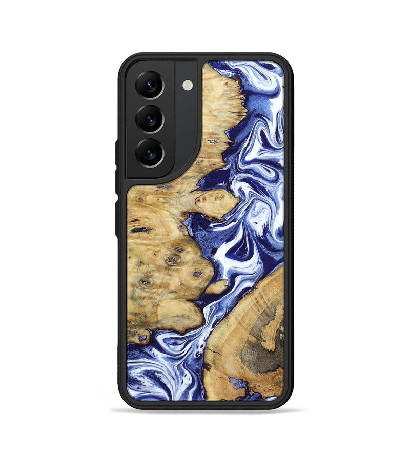 Galaxy S22 Wood Phone Case - Evelynn (Blue, 801385)