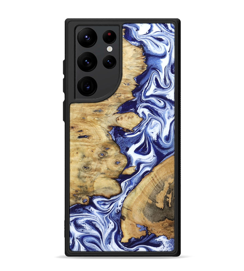 Galaxy S22 Ultra Wood Phone Case - Evelynn (Blue, 801385)