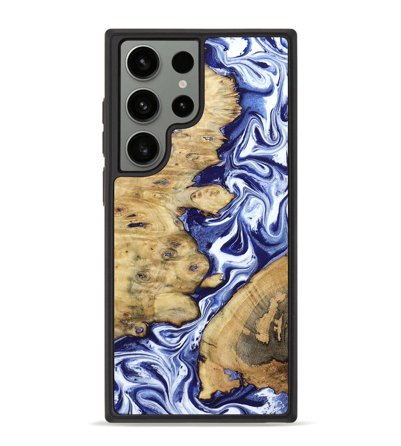 Galaxy S23 Ultra Wood Phone Case - Evelynn (Blue, 801385)