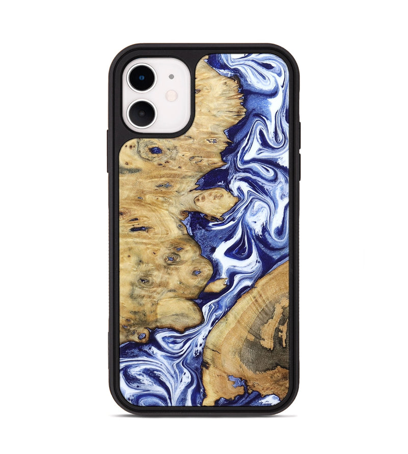 iPhone 11 Wood Phone Case - Evelynn (Blue, 801385)