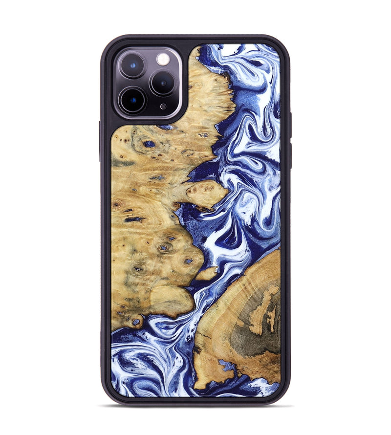 iPhone 11 Pro Max Wood Phone Case - Evelynn (Blue, 801385)