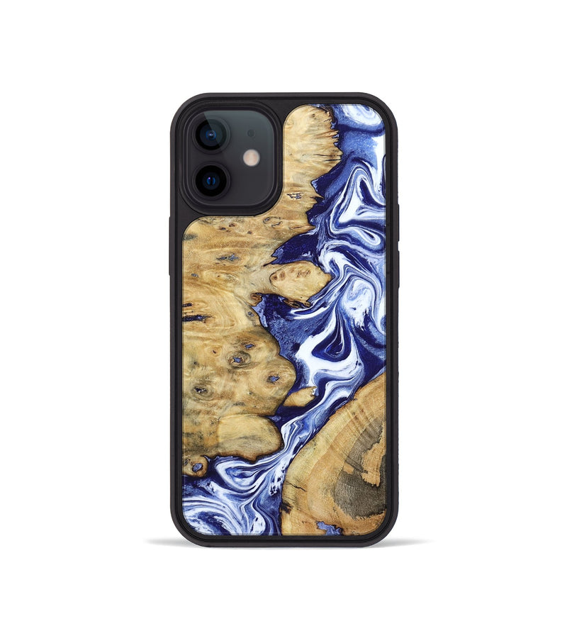 iPhone 12 mini Wood Phone Case - Evelynn (Blue, 801385)