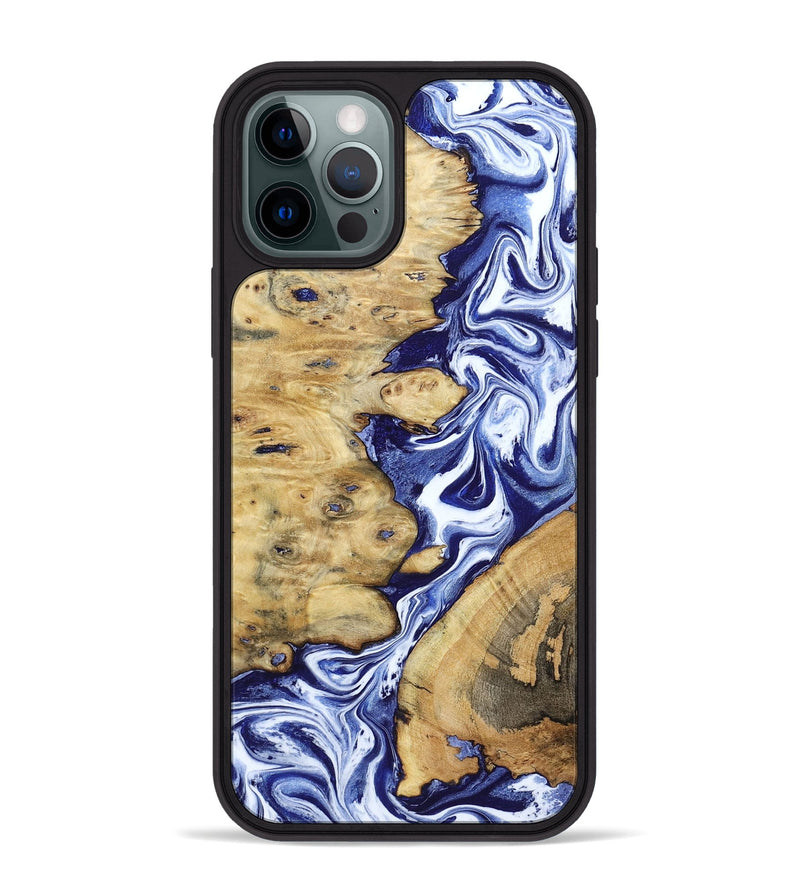 iPhone 12 Pro Max Wood Phone Case - Evelynn (Blue, 801385)