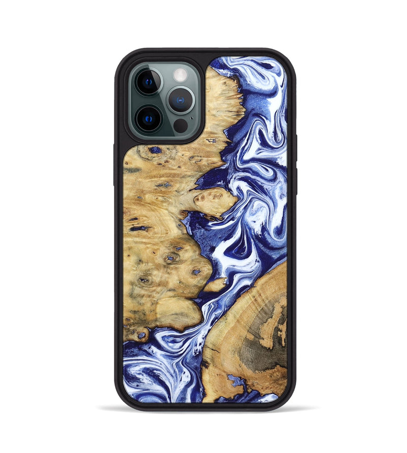iPhone 12 Pro Wood Phone Case - Evelynn (Blue, 801385)
