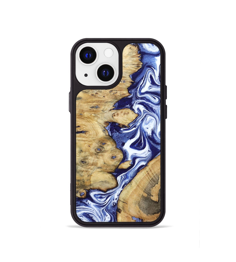 iPhone 13 mini Wood Phone Case - Evelynn (Blue, 801385)