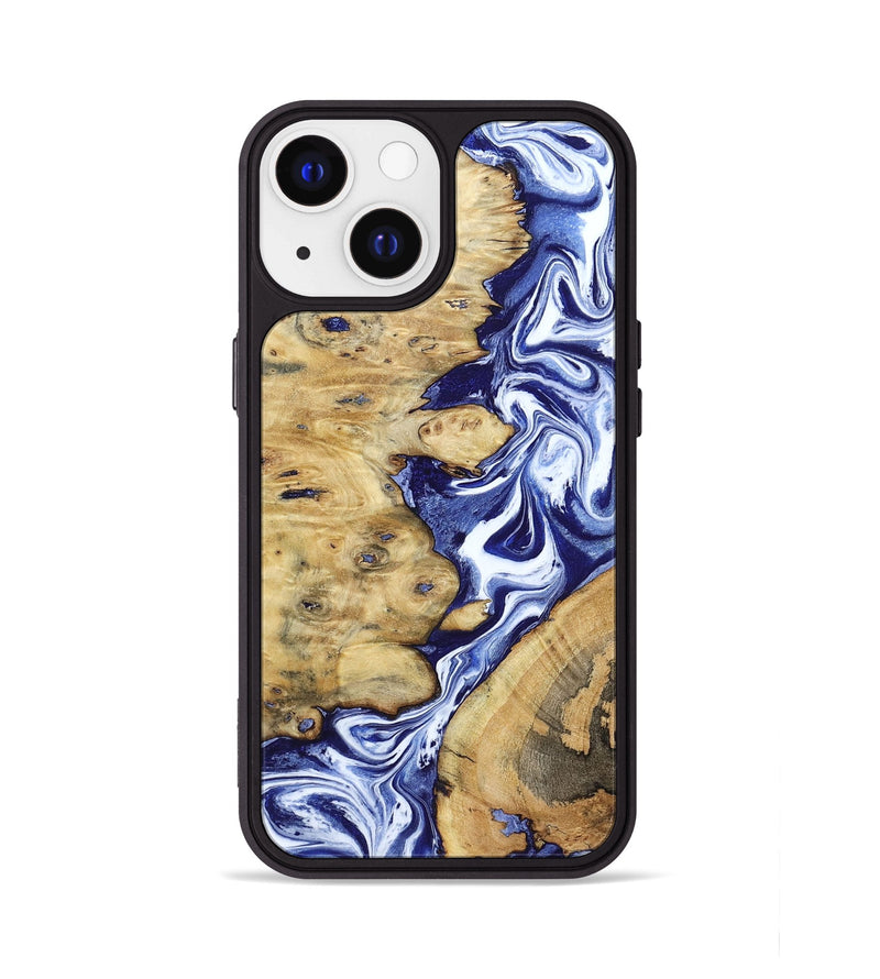 iPhone 13 Wood Phone Case - Evelynn (Blue, 801385)