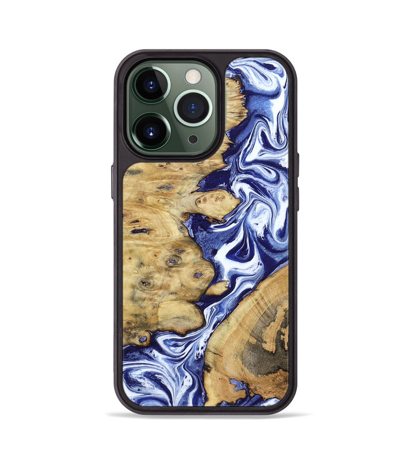iPhone 13 Pro Wood Phone Case - Evelynn (Blue, 801385)