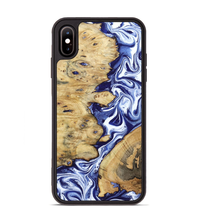 iPhone Xs Max Wood Phone Case - Evelynn (Blue, 801385)